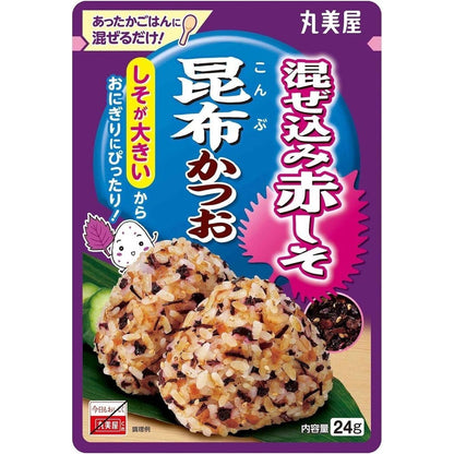 Marumiya Red Shiso Mix Furikake Rice Seasoning - Konbu & Bonito / Sesame (24g)