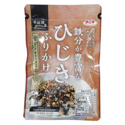 Hamaotome Iron Rich Hijiki Furikake, Stewed in Sweetened Soy Sauce / Calcium Rich Shirasu Furikake Ginger and Soy Sauce (35g)