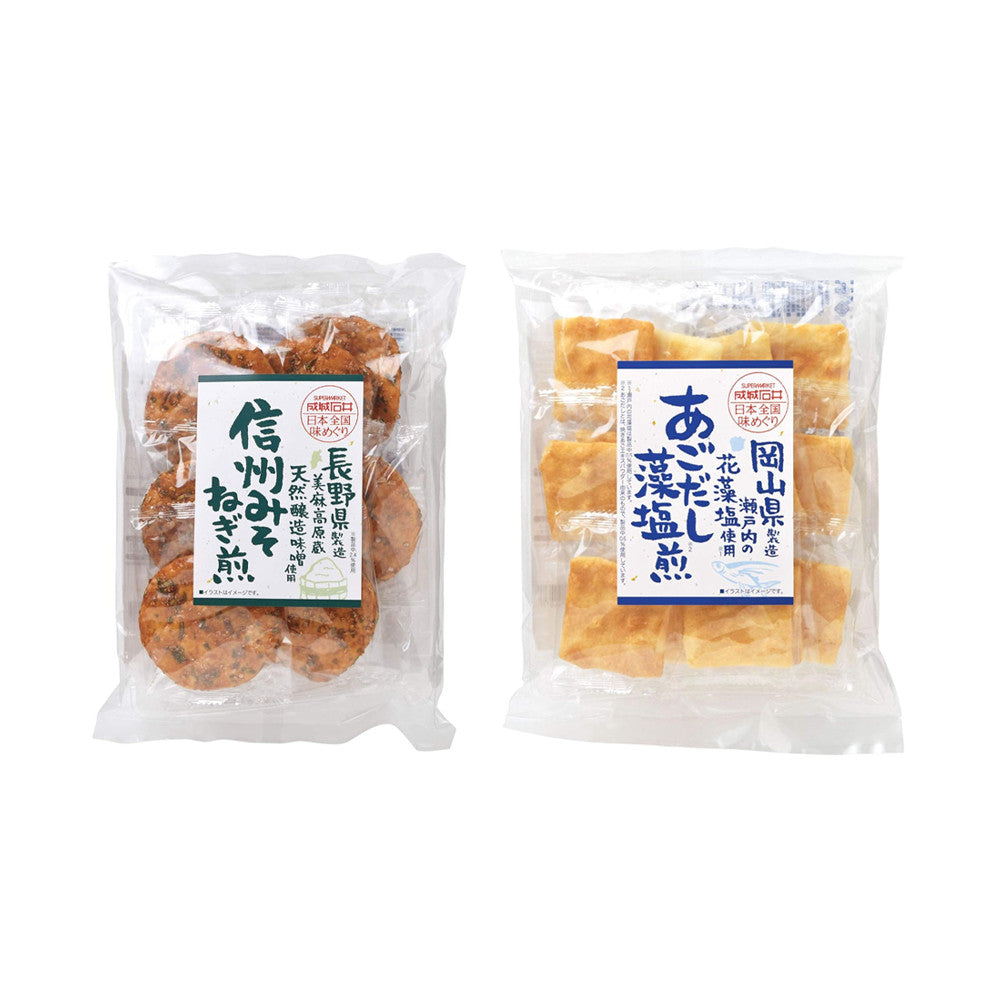 Seijo Ishii Flavors of Japan Senbei Rice Crackers - Shinshu Miso Negi / Dried Fish Broth