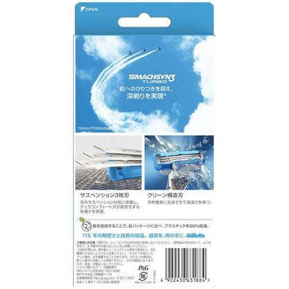 Japan Gillette Machsyn3 Turbo Razors JB