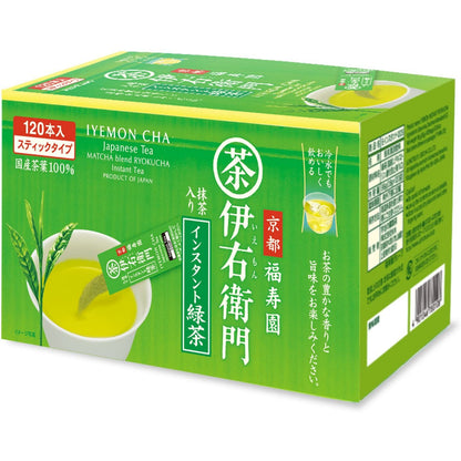 ［In stock］ Iemon Instant green tea stick Matcha blend 0.8g × 30P / 0.8g × 120P