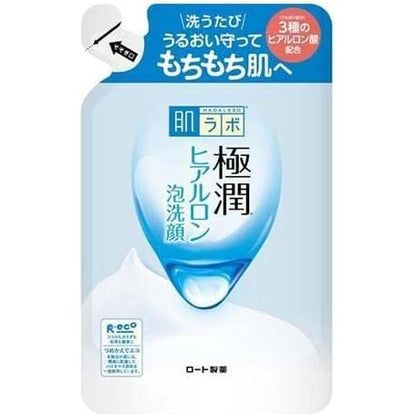 ［In stock］ Rohto Hada Labo gokujyun Foaming Face Wash ( Hyaluron / Adlay ) Bottle, Refill