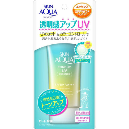 ［In stock］ ROHTO, Skin Aqua Tone Up UV Essence, SPF50 PA++++ 80g