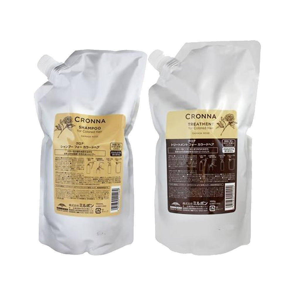 ［In stock］ Milbon CRONNA SHAMPOO Colored Hair Shampoo 1000ml / Treatment 1000g