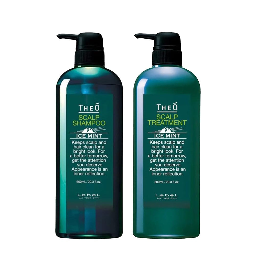 ［In stock］ Lebel THEO Scalp Shampoo Ice Mint 600ml / Scalp Treatment Ice Mint 600ml