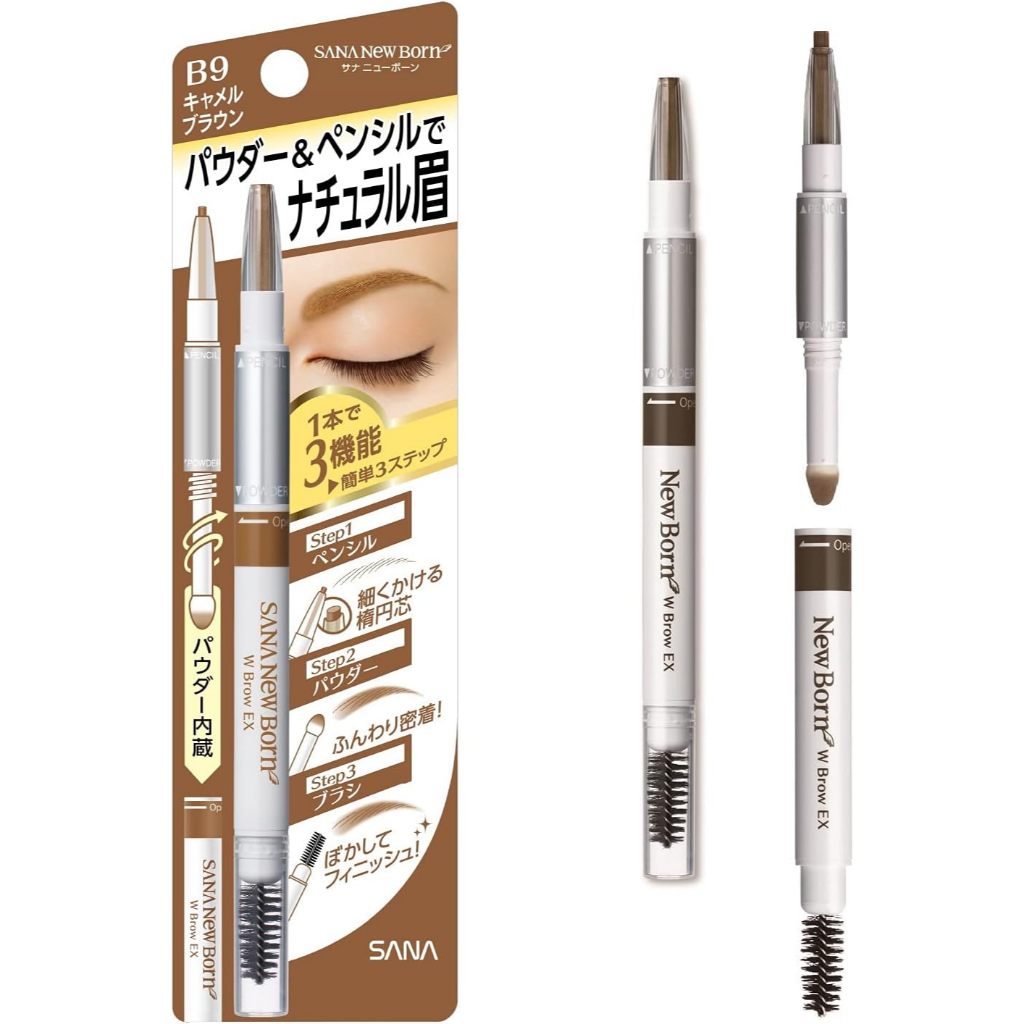 Japan SANA New Born Eyebrow Powder Pencil EX01 / EX02 / EX03 / B9