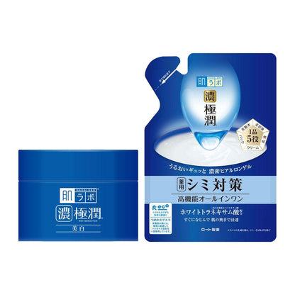 ［In stock］ Rohto HADALABO Gokujyun All In One Whitening Perfect Gel 100g/Refill 80g Blemishes freckles hyaluronic