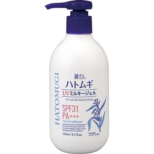 [Japan] Kumano Kumano Oil Barley Cream UV Protective Gel Whitening UV Milky Gel 250mL Soap Washable