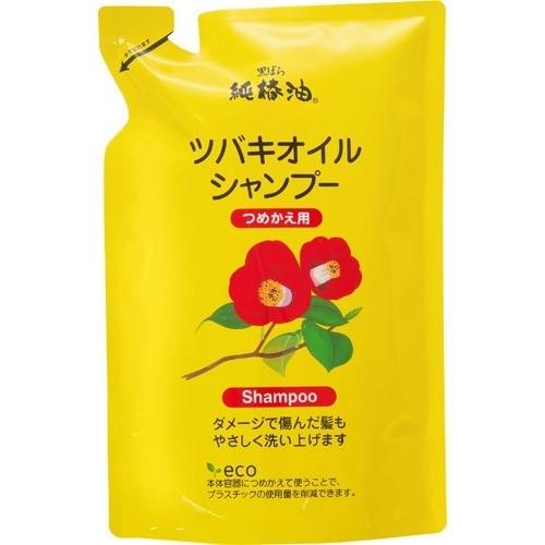 [Japan] TSUBAKI OIL Golden Pile Oil Shampoo Refill Pack 380mL Black Rose