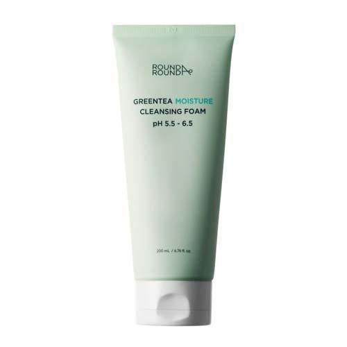 [Japan] B&F Round Green Tea Moisturizing Cleansing Foam/Makeup Remover DB