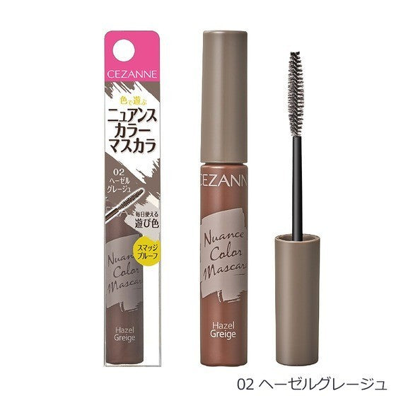 [Japan] CEZANNE Nuance Fine Difference Mascara 01 Raspberry Brown 02 Hazelnut Gray Rice Warm Water Removable