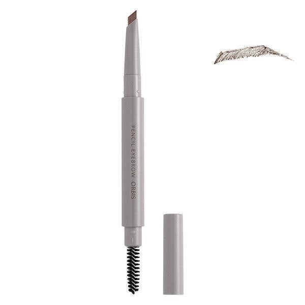 [Japan] ORBIS EYEBROW PENCIL Long Blade Spiral Twin Eyebrow Pencil with Stand Brown Light Gray