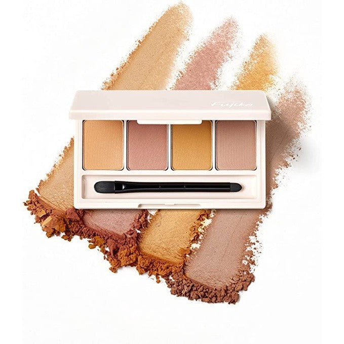 [Japan] Fujiko Palette Eyeshadow 01 Sculpted Warm Orange 02 Sculpted Fuchsia 03 Moisture Glow 04 Sculpted Light Shadow