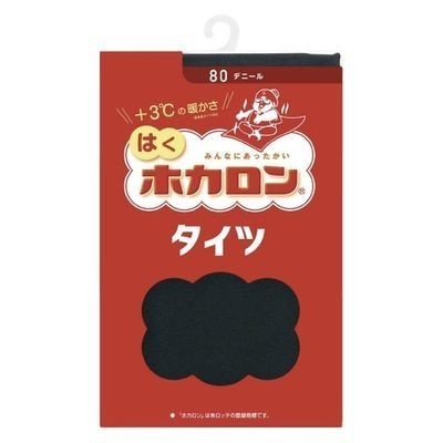 [Japan] ATSUGI Wear Warm Bag Pantyhose 80 Denier M-L Black