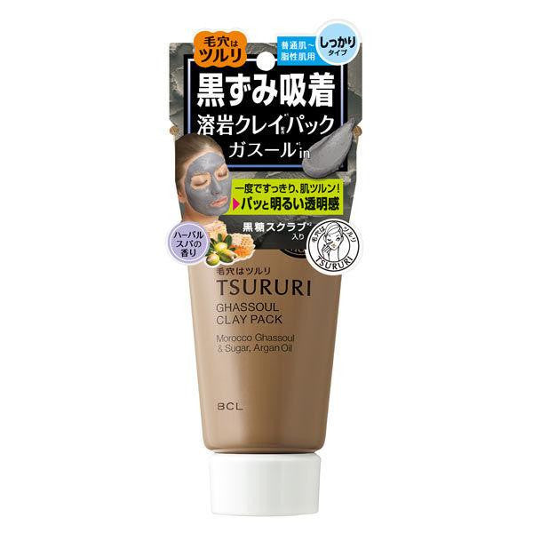 [Japan] Tsururi Gentle Cleansing Gel 150g BCL Nourishing Clay Mask Herbal Spa Fragrance 150g Red Lava Clay Mask