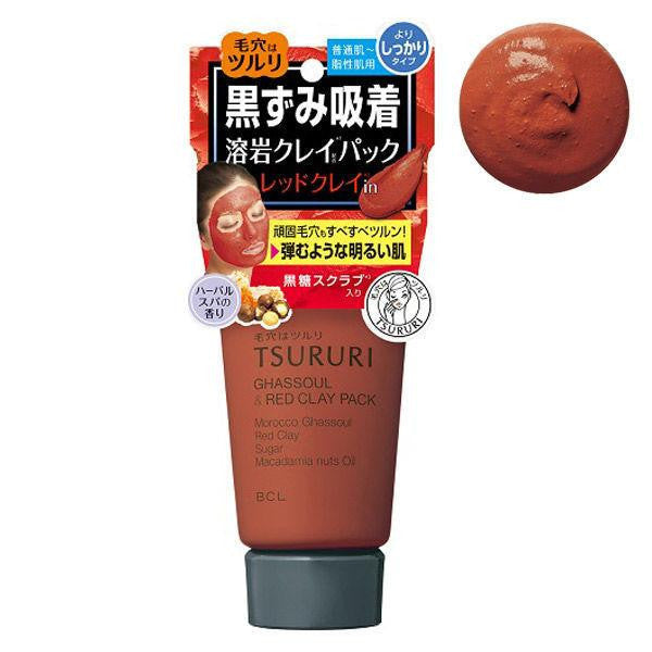 [Japan] Tsururi Gentle Cleansing Gel 150g BCL Nourishing Clay Mask Herbal Spa Fragrance 150g Red Lava Clay Mask