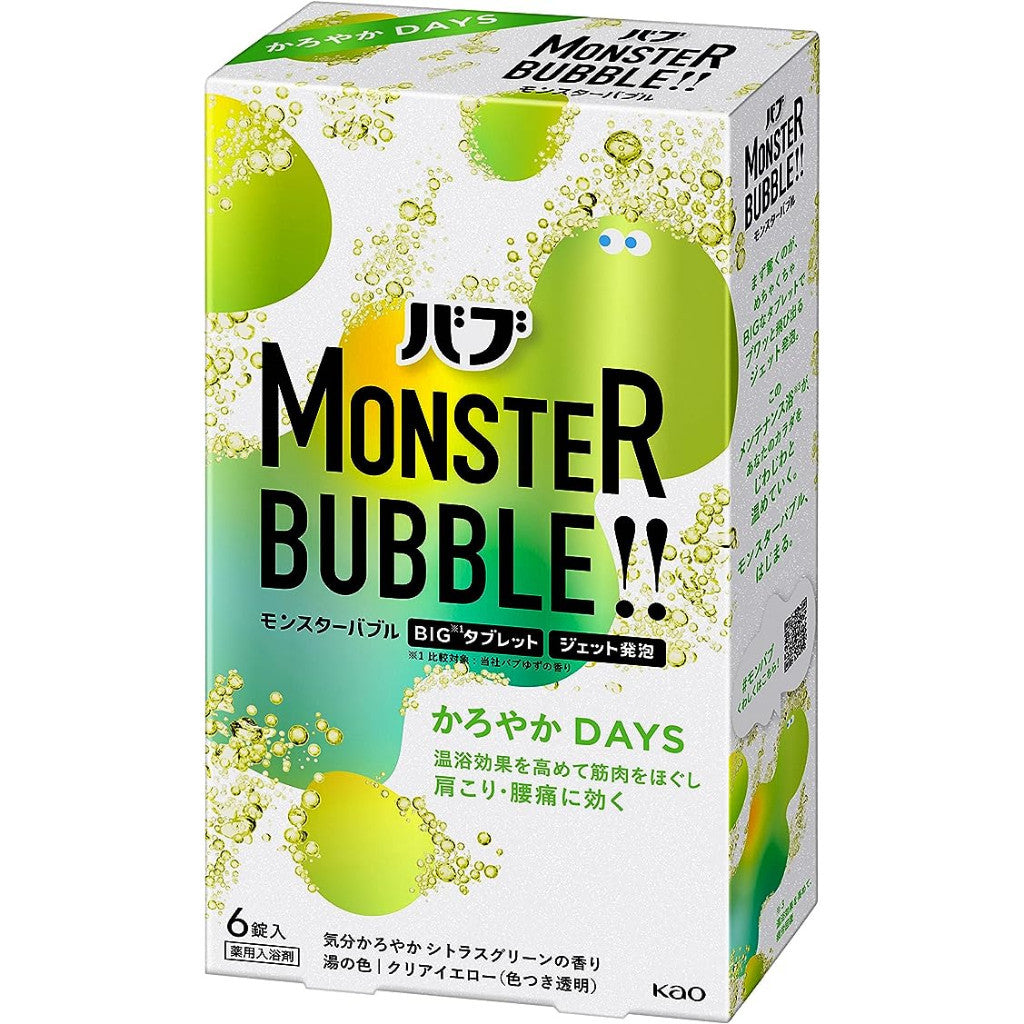 [Japan] Kao Kao babu Bath Soak Monster Foam FREE 1 case 6 pcs.