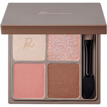 [Japan] Ririmew Eyeshadow Quad Eyeshadow Palette Light Color Fusion Eyeshadow with Mirror Brush