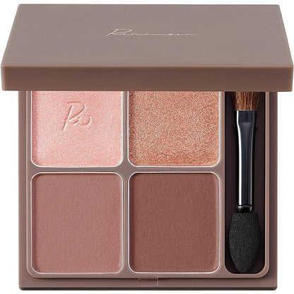 [Japan] Ririmew Eyeshadow Quad Eyeshadow Palette Light Color Fusion Eyeshadow with Mirror Brush