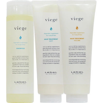 ［In stock］ Lebel Viege Shampoo 240 ml / Soft Treatment 240 ml / Volume Treatment 240 ml /