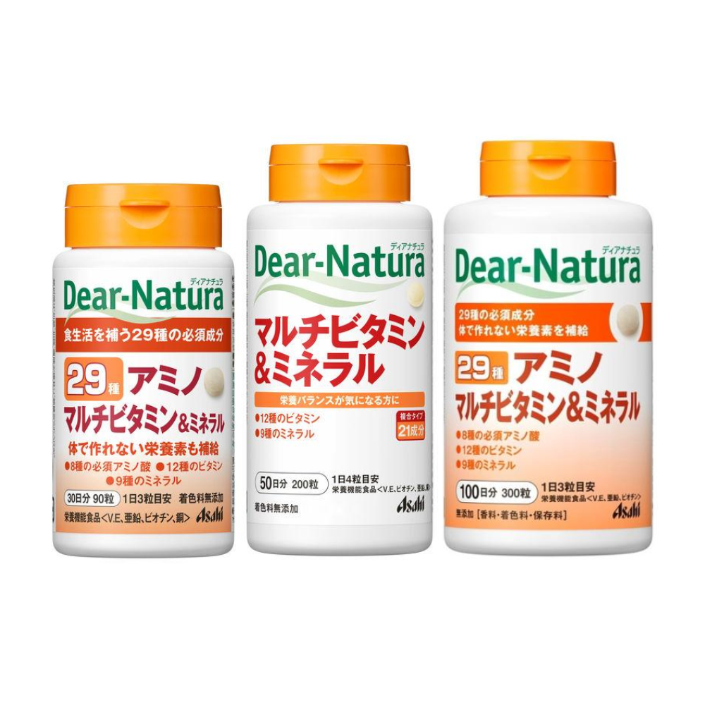 Asahi Dear Natura 29 Amino Multi Vitamins & Minerals (90 / 200 / 300 Capsules)