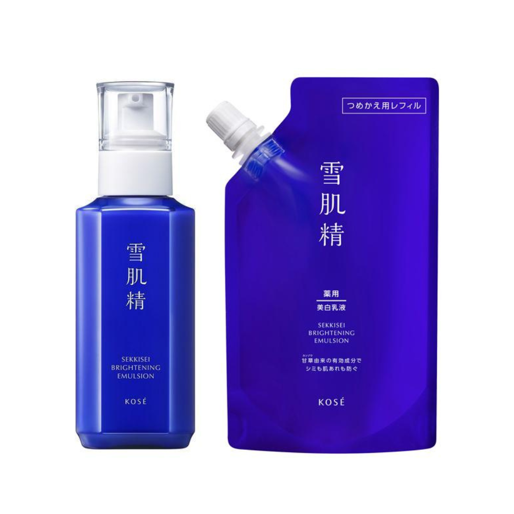 KOSE Medicinal Sekkiisei Brightening Emulsion (140ml / Refill 120ml)