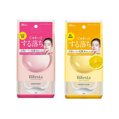 Mandom Bifesta Micellar Cleansing Sheet 46 sheets (Serum Moist / Perfect Glow)