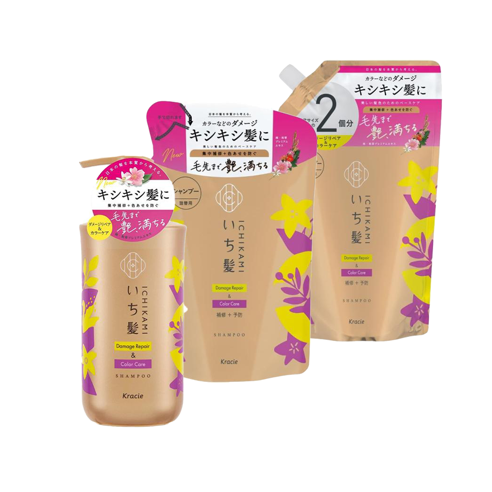 Kracie Ichikami Damage Repair & Color Care Shampoo (480ml / Refill 330ml / Refill 660ml)