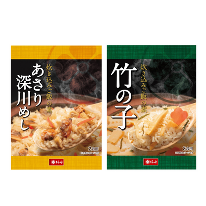 Kakiyasu Rice Cooker Mix for 2 Cups (Asari Clam Fukagawa Meal / Bamboo Shoots)