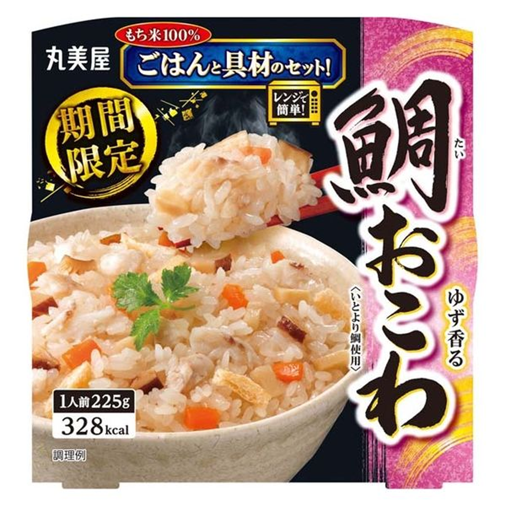 Marumiya Microwaveable! Rice Bowl Package 1 Serving (Shark's Fin / Sea Bream / Bamboo Shoots & Sakura Shrimp)