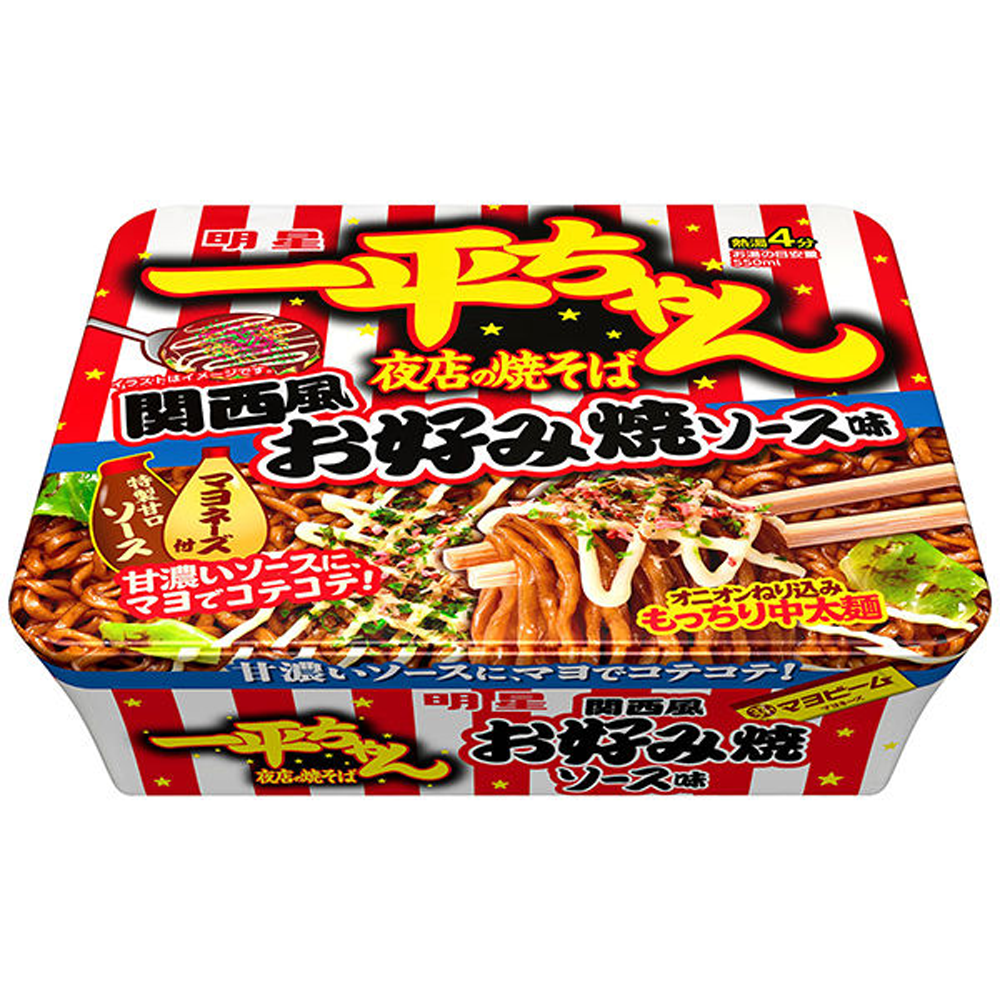 Meisei Foods Ippeichan Yomise no Yakisoba Kansai Style Okonomiyaki Sauce Flavor