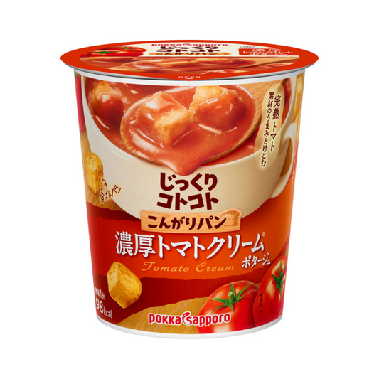 Pokka Sapporo Jikkuri Kotokoto with Baked Bread Thick Tomato Cream Potage Cup