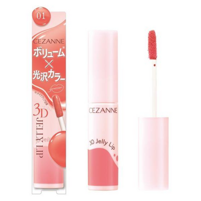 CEZANNE 3D Jelly Lip 01 Peach Melba / 02 Milk Rose