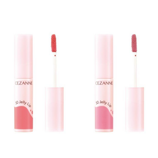 CEZANNE 3D Jelly Lip 01 Peach Melba / 02 Milk Rose