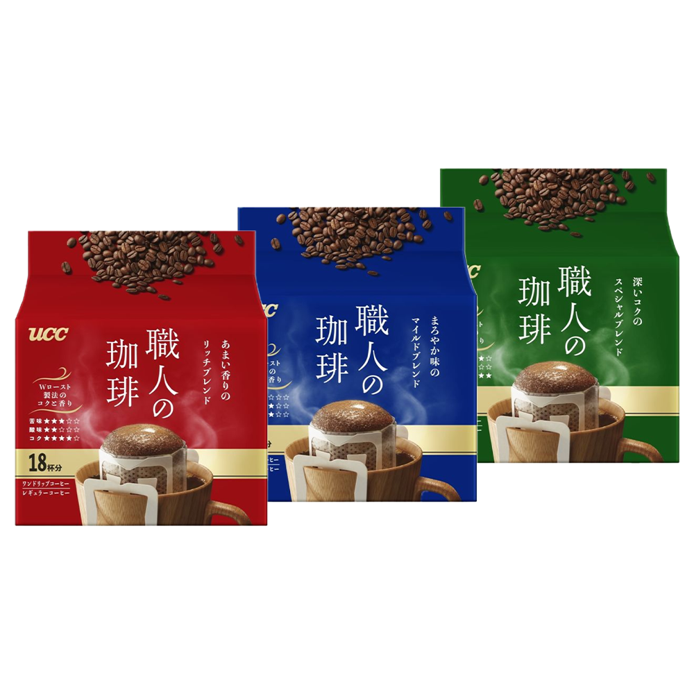 UCC UESHIMA COFFEE Artisan Coffee One Drip Coffee 18 cups / 40 cups (Rich Blend / Mild Blend / Special Blend)