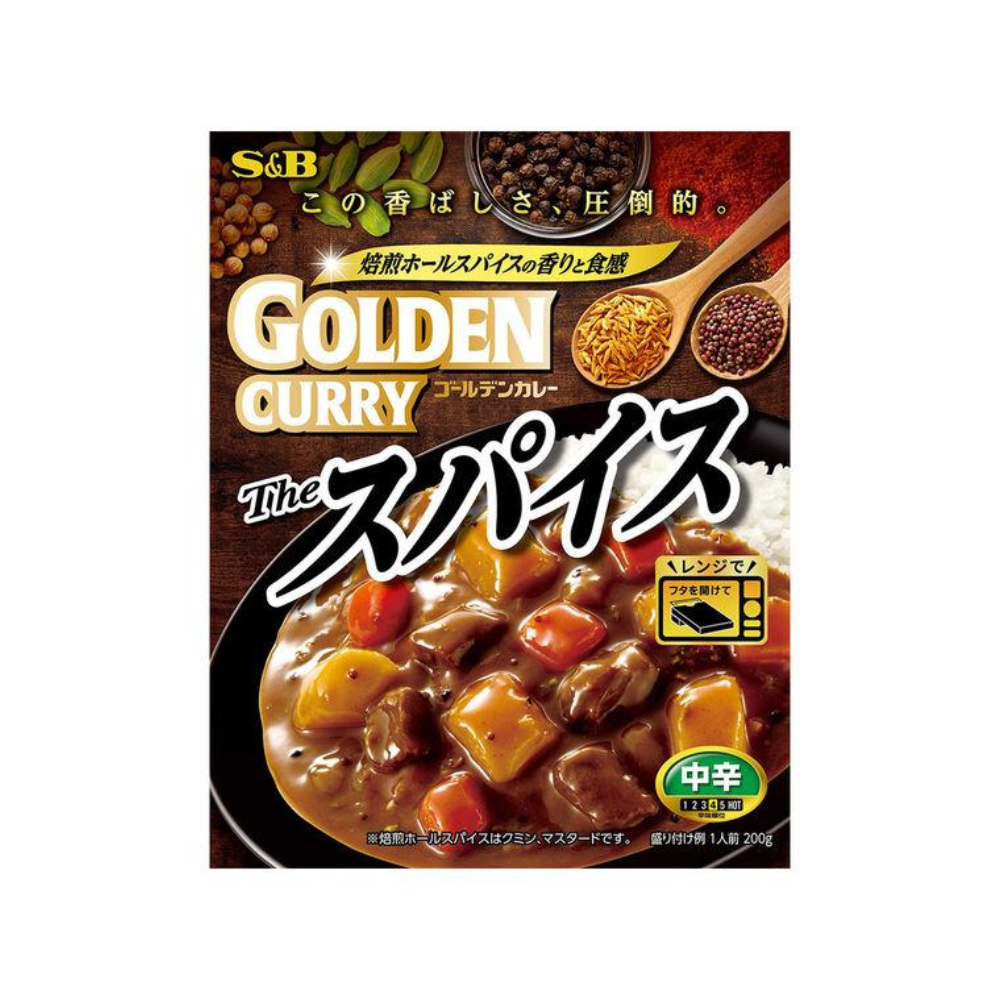 S.B. Foods Golden Curry Ready to Eat The Spice Medium Hot 200g/1 pc