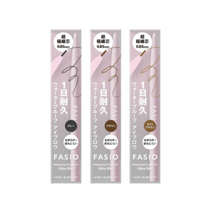 KOSE Fasio Waterproof Eyebrow (Ultra Fine Core) - 01 Gray / 02 Brown / 03 Light Brown