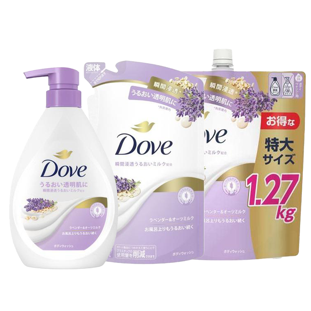 Unilever Dove Body Wash Lavender & Oats Milk (Pump 470g / Refill 330g / Refill 1270g)