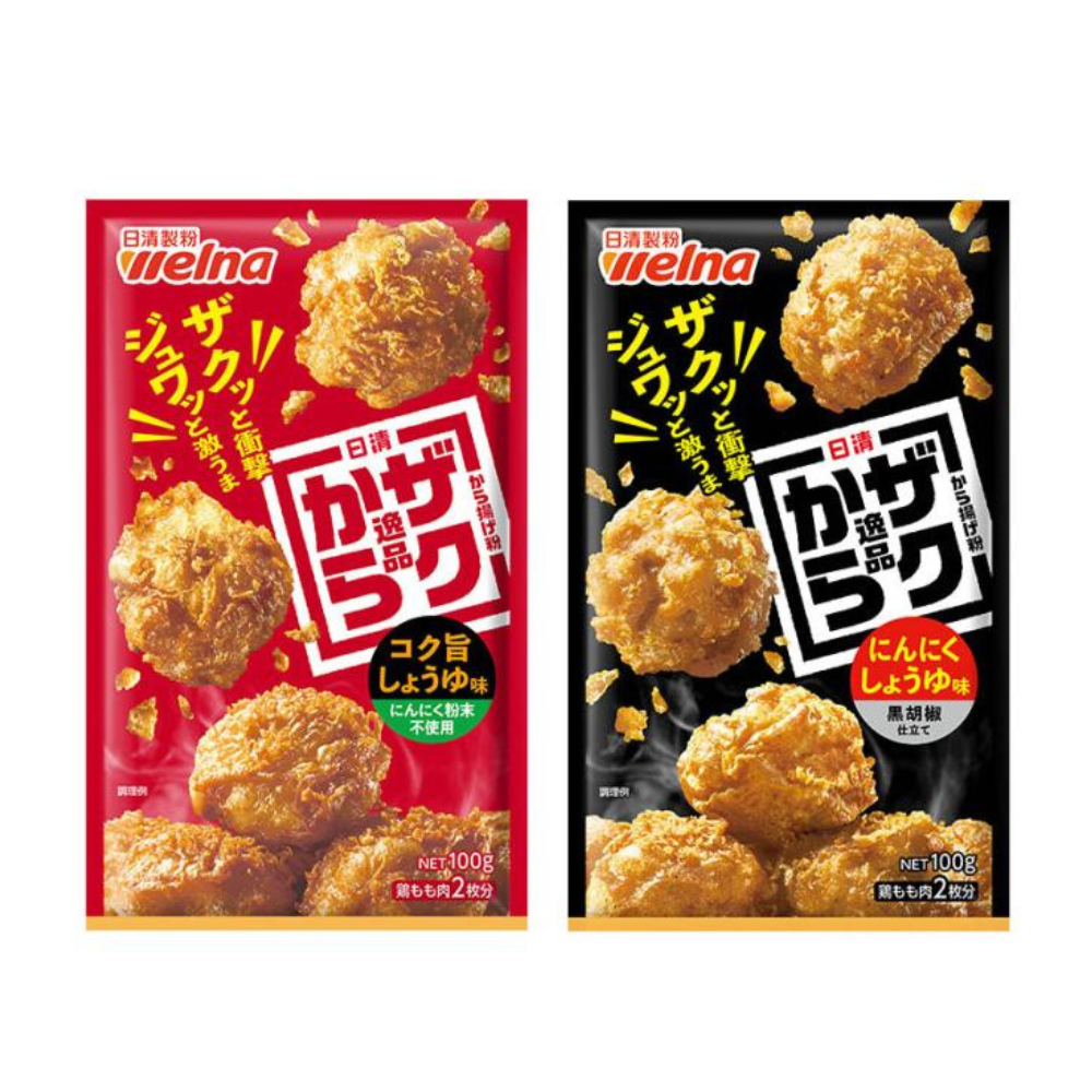 Nissin Welna Karaage Powder Zakukara Crunchy Zeppin Series 1 Piece /100g (for 2 chicken thighs)