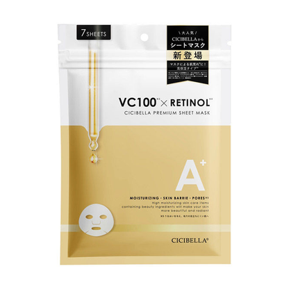 LaBella CiCibella Sheet Mask VC100 - RETINOL / CICA / CBD (7 / 30 sheets)