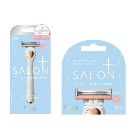 Schick Salon Plus Tone Up Body Shaver - Holder with Blades / Replacement Blades 1 Box (3 Pieces)