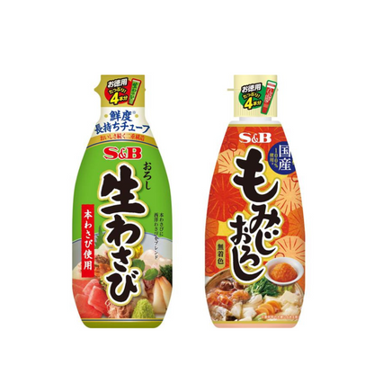 S&B Foods Value Pack (Grated Fresh Wasabi 175g / Momiji Oroshi 160g)