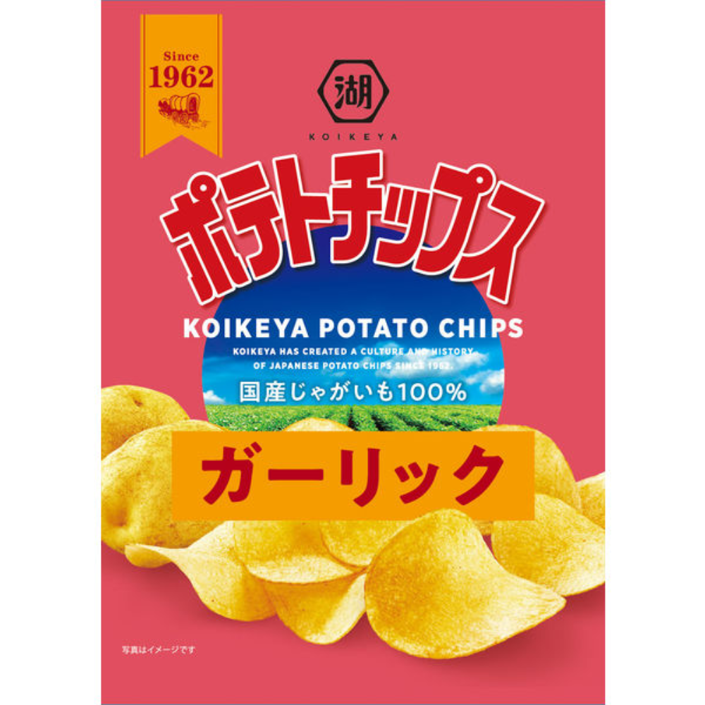 KOIKEYA Potato Chips (Golden Consommé / Nori Soy Sauce / Nori Salt / Potato and Salt / Garlic)