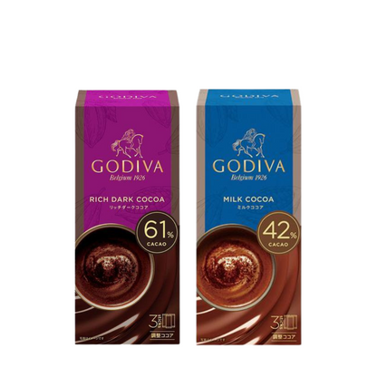 GODIVA Premix Cocoa (Rich Dark Cocoa / Milk Cocoa) 3 Pieces