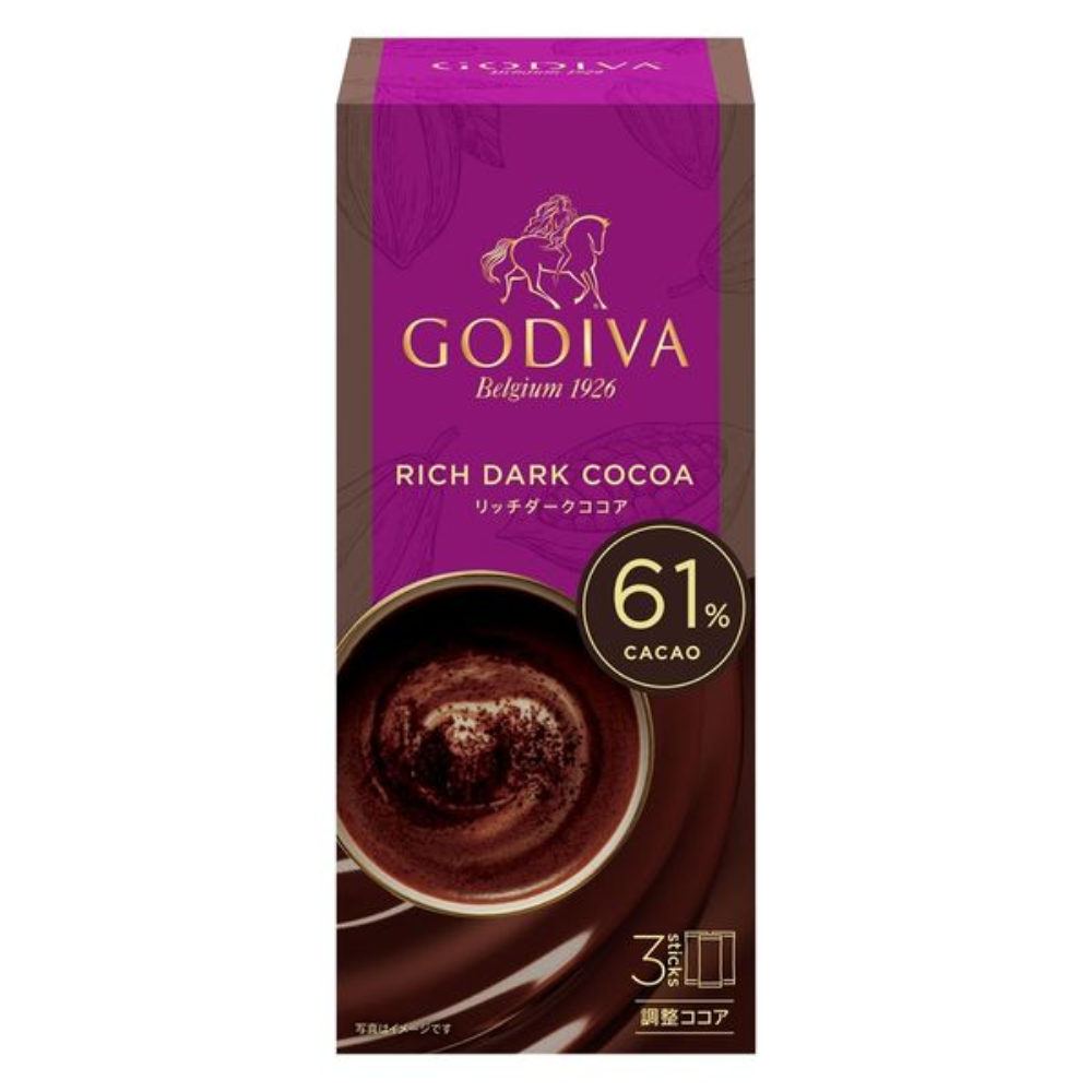 GODIVA Premix Cocoa (Rich Dark Cocoa / Milk Cocoa) 3 Pieces