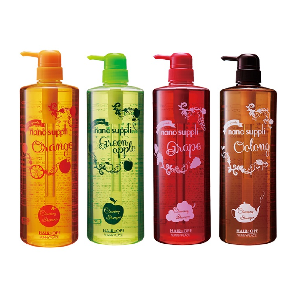 Sunny Place Nano Supplement Cleansing Shampoo (Oolong / Orange / Green Apple / Grape) 1000ml / Refill 800ml