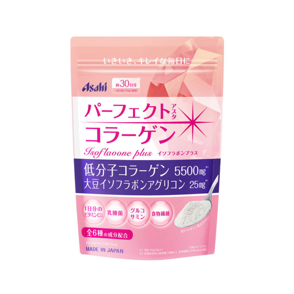 Asahi Group Foods Perfect Asta Collagen Powder Isoflavone Plus 228g