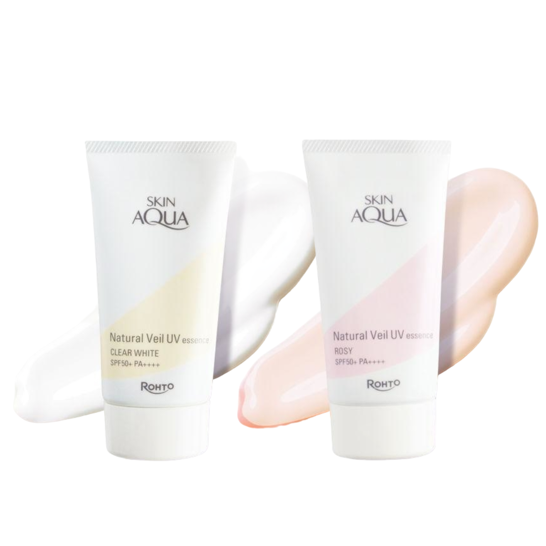 Rohto Skin Aqua Natural Veil UV Essence Clear White / Rose 50g