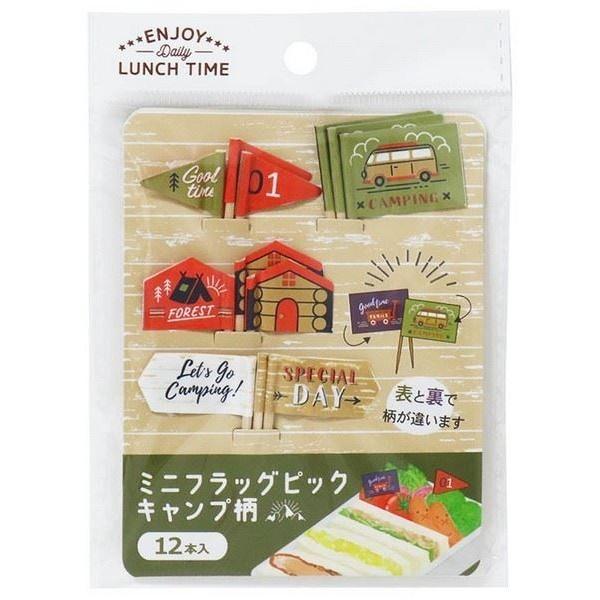 MARUKI Bento Picks Cool Vehicle / Flag Mini Camp Pattern / Flag Mini Craft / Pretty Picks / Retro Signboard