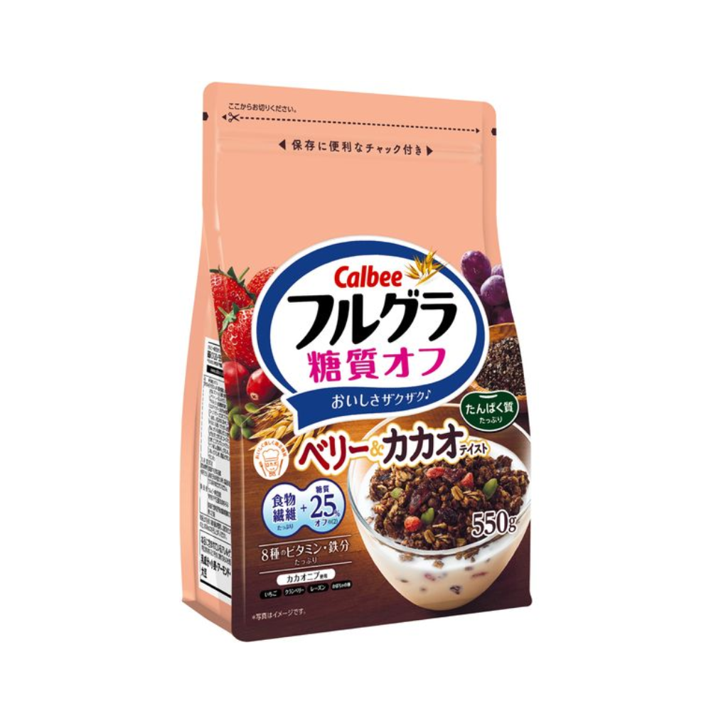 Calbee Frugra Sugar Free Berry & Cacao 550g